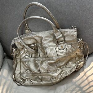 Elegant Silver Women's Handbag